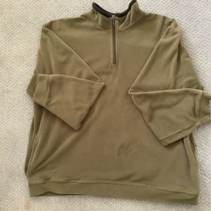 Nordstrom Men’s Olive Green Fleece Pullover Shirt